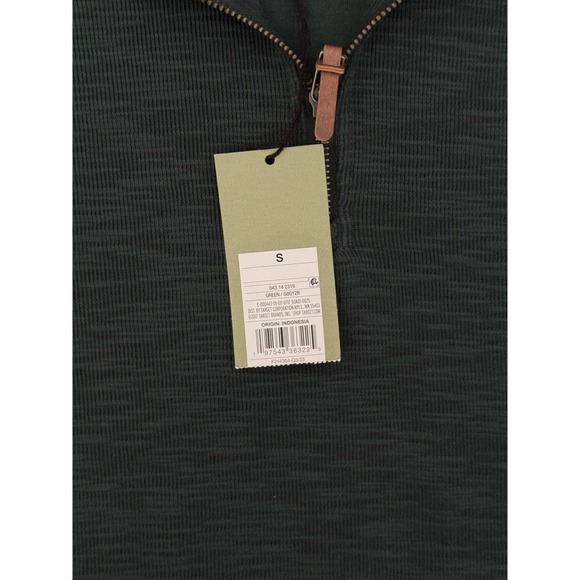 NWT Goodfellow & Co Mens Green Quarter Zip Pullover Size Small Cotton Blend - Picture 5 of 7